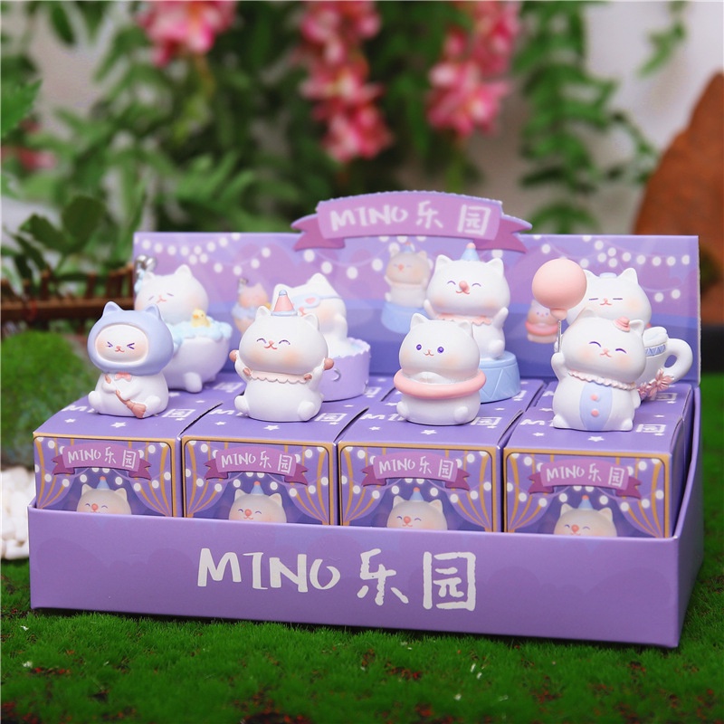 กล่องสุ่ม การ์ตูนตุ๊กตา แมวอ้วน,หมู,เหล่าสัตว์ขนมหวาน ​ตัวเลขกล่องตาบอดของกระจุกกระจิกขนาดเล็กน่ารัก(ราคา1กล่อง/1ตัว)
