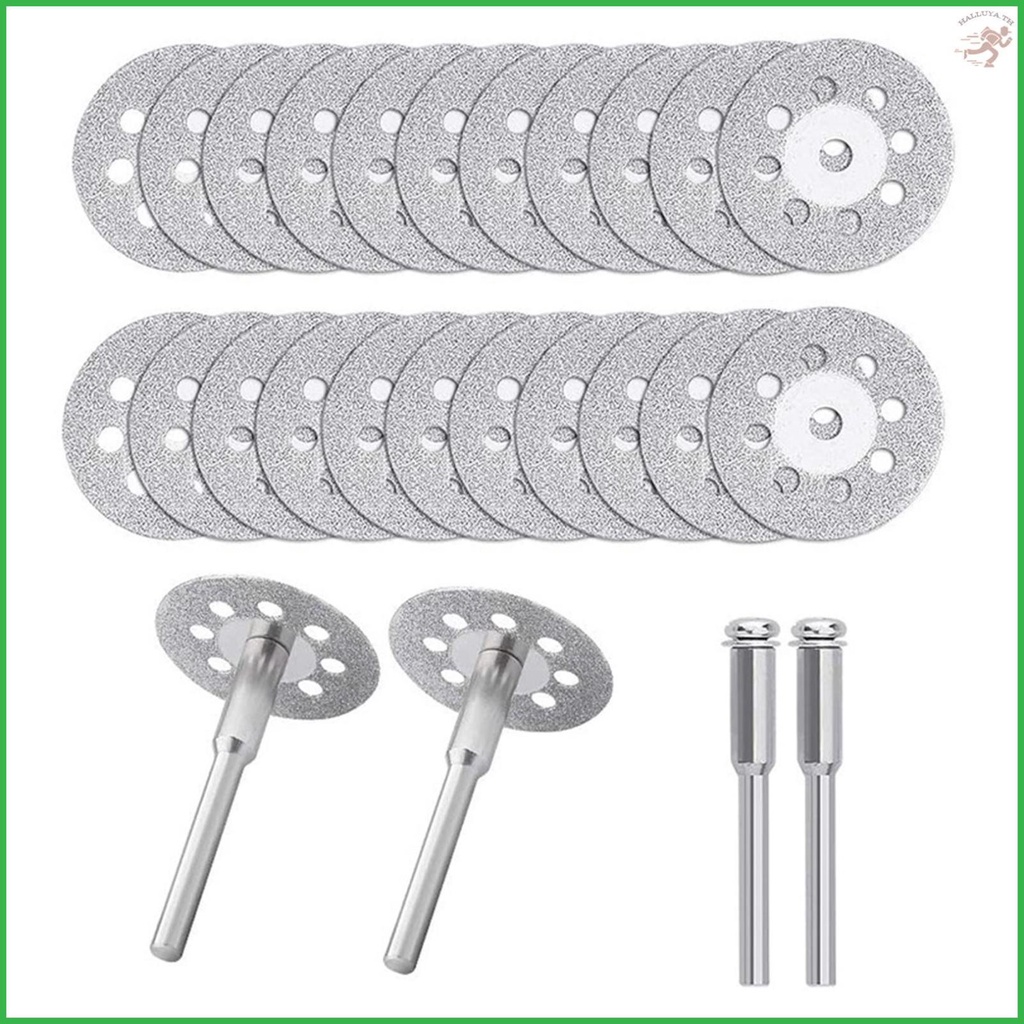 Professional Diamond Cutting Wheels for Dremel Rotary Tools - 22mm Cut Off Discs and Mandrels