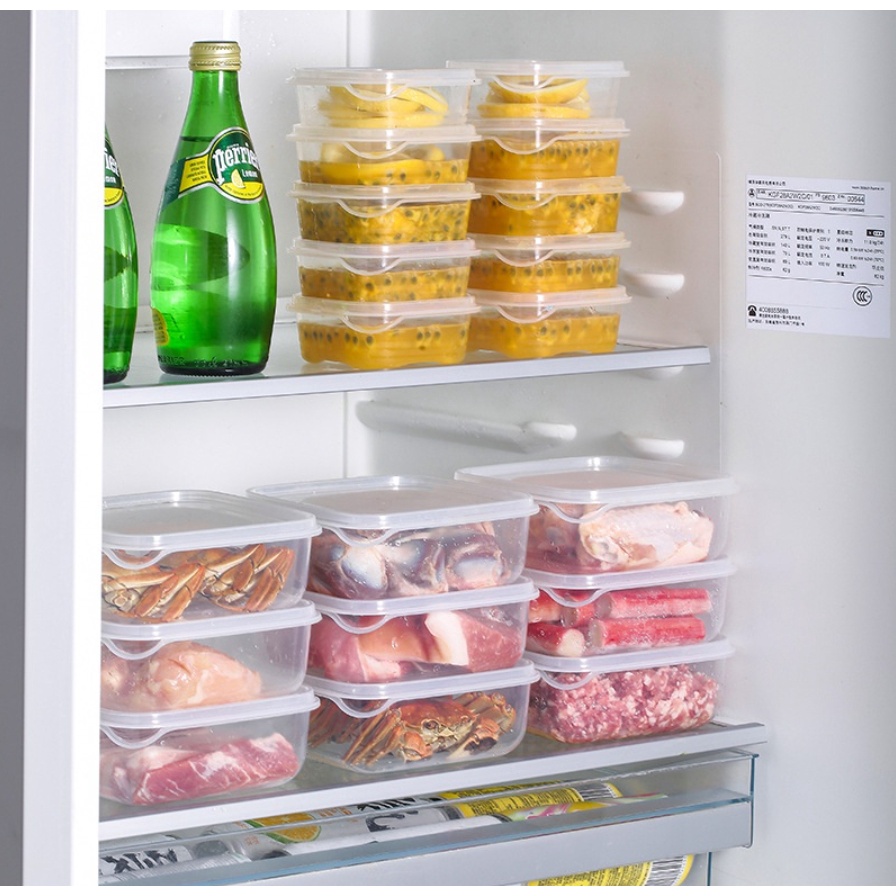 doodeemall กล่องถนอมเนื้อสัตว์แช่แข็ง กล่องเก็บผักผลไม้สด กล่องเก็บอาหารแช่เย็น พร้อมฝาปิด