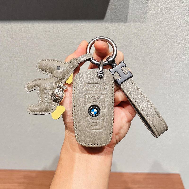 ซองใส่กุญแจรถหนังสำหรับ BMW 7 series 735li 740 X7  i7 X1 ix XM X6 3 series 5 series 530 320li สาม series 1 series x1 x3 x5 ห้า series x2 525 gt กรณีกุญแจรถ พวงกุญแจรถ รีโมทคอนโทรลกรณีกุญแจ ราคา ถูกที่สุด ดีลบีเคเค แกลเลอรีภาพที่ 8