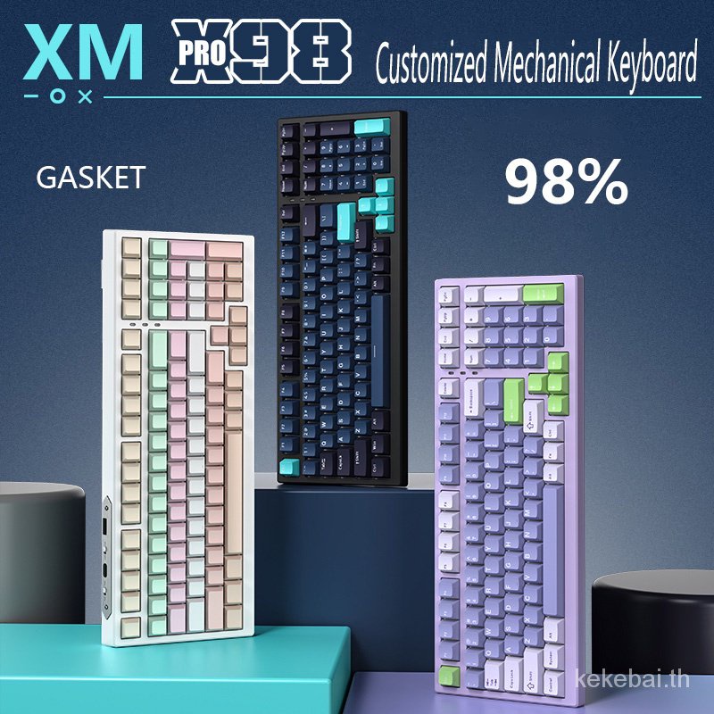 -LW- Xinmeng XM x98pro keyboard 99 keys Wired Wireless gasket 98% gsnm