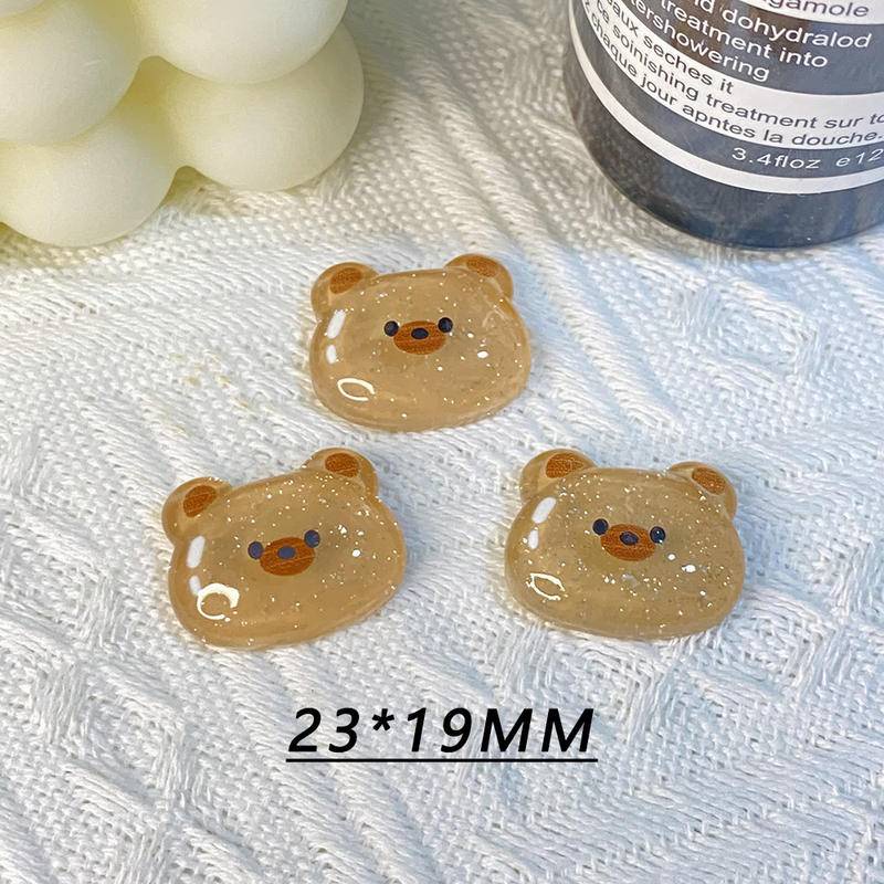 โปร่งใสการ์ตูนช็อกโกแลตหมี Jibz Cro รองเท้า Charm DIY น่ารักเรซิ่นอุปกรณ์เสริม DIY เคสโทรศัพท์เครื่องประดับอุปกรณ์เสริมรองเท้าหัวเข็มขัด
