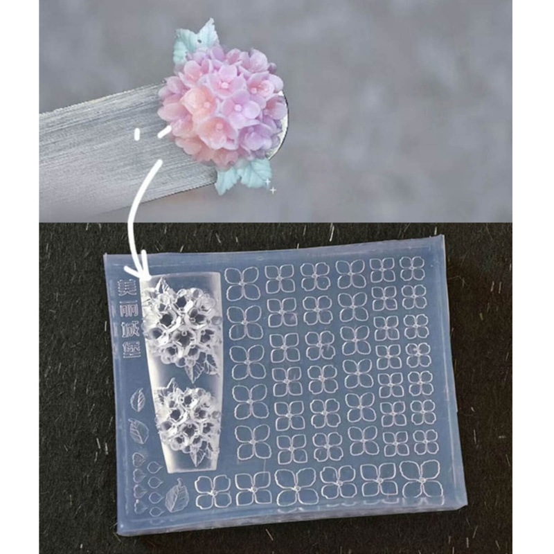 Flgo แม่พิมพ์ซิลิโคน ลายดอกไม้ 3D สําหรับตกแต่งเล็บ DIY