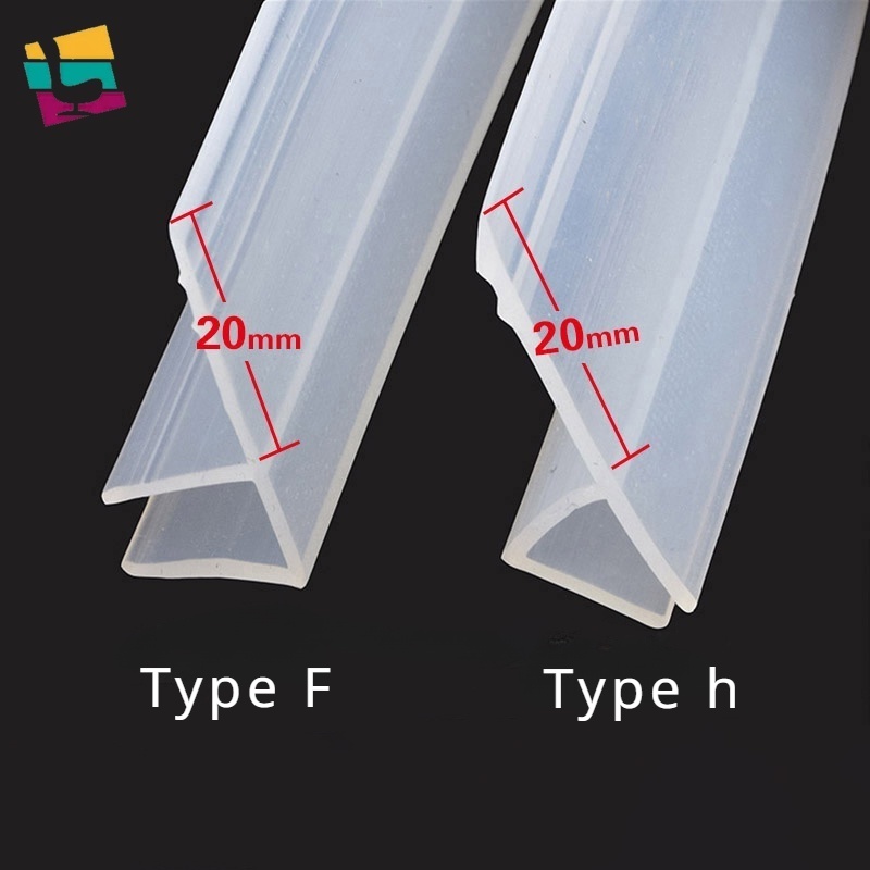 แถบยางซิลิโคน รูปตัว F/h กว้าง 2 เมตร สําหรับซีลกระจก หน้าต่าง ประตูห้องอาบน้ํา 6 8 10 12 มม.