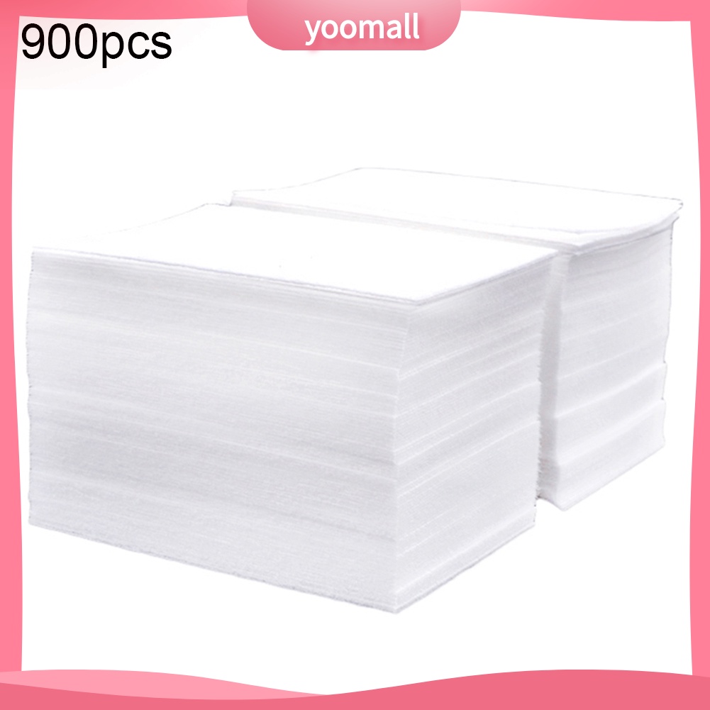 {YO} ผ้าขนหนู ผ้าฝ้าย แบบใช้แล้วทิ้ง สําหรับทําความสะอาดเล็บ 900 ชิ้น