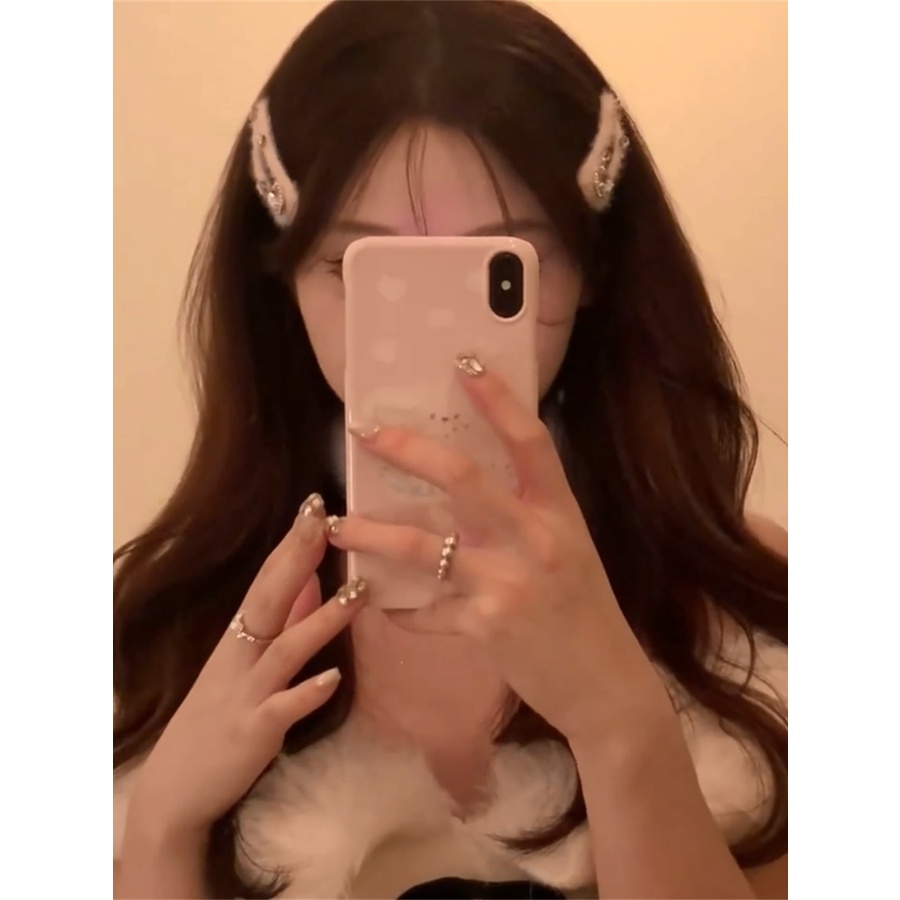 กิ๊บติดผม รูปหัวใจน่ารัก ประดับพลอยเทียม สีชมพู เข้ากับทุกการแต่งกาย แฟชั่นสําหรับผู้หญิง