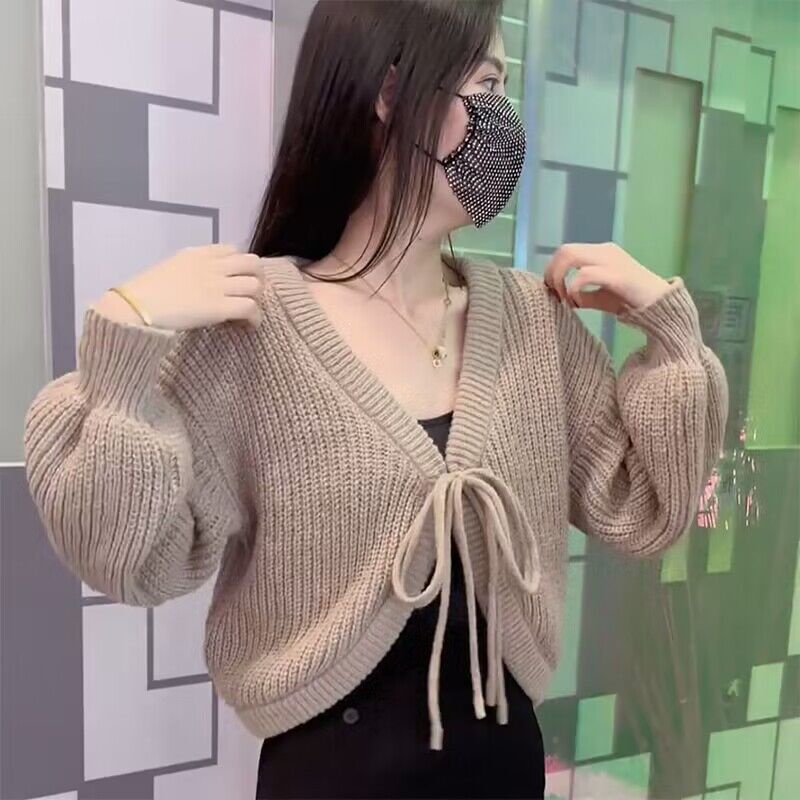 Xiao 1698 เสื้อแจ็กเก็ตคาร์ดิแกน ผ้าถัก ทรงหลวม ระดับไฮเอนด์ เข้ากับทุกการแต่งกาย สไตล์ฤดูใบไม้ผลิ สําหรับผู้หญิง WGRF