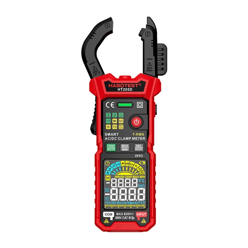 Sup HABOTEST HT205D มัลติมิเตอร์ นับ 6000 แคลมป์มิเตอร์ดิจิตอล เครื่องทดสอบกระแสไฟฟ้า