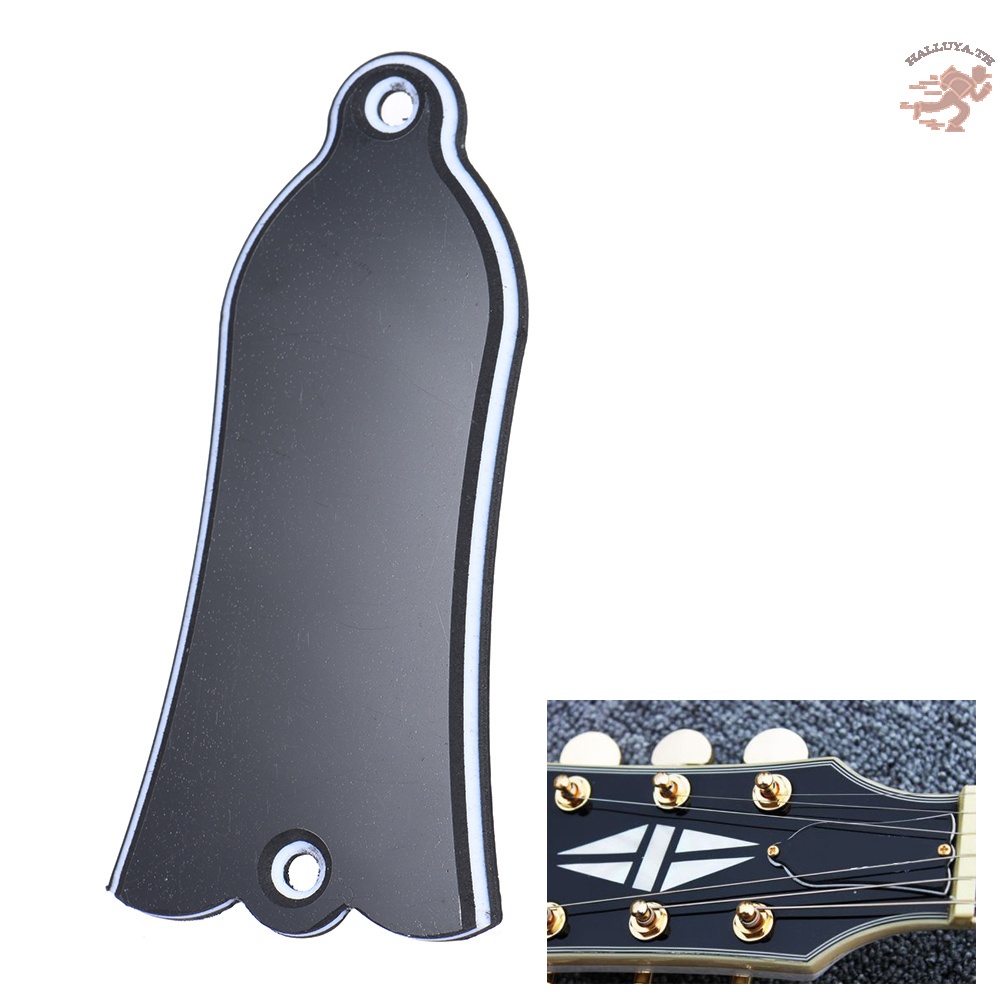 Hlluth แผ่นครอบก้านกีตาร์ PVC รูปกระดิ่ง 2 หลุม สีดํา สําหรับกีตาร์ Gibson LP SG Flying V ES