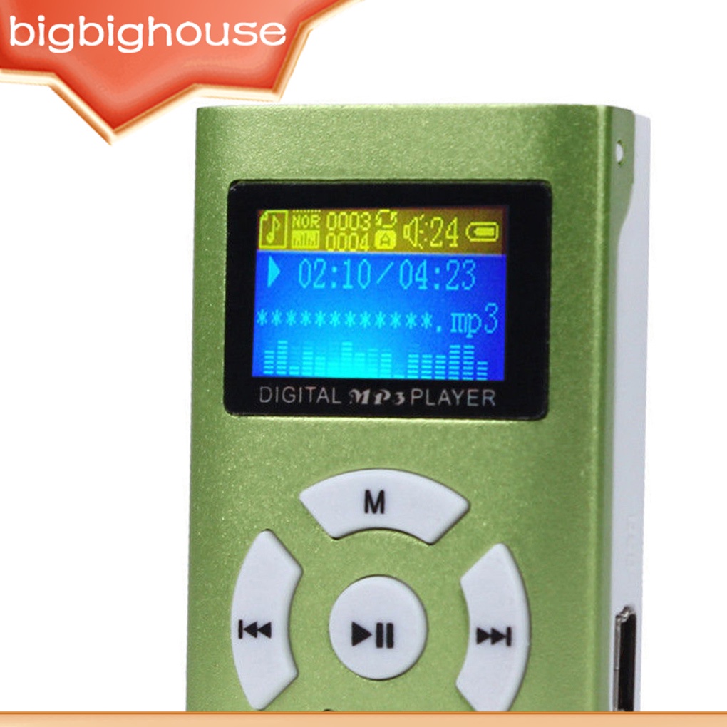 【Biho】เครื่องเล่นเพลง Mp3 ดิจิทัล USB การ์ด 32GB ขนาดเล็ก แบบพกพา SD TF รองรับหน้าจอ LCD