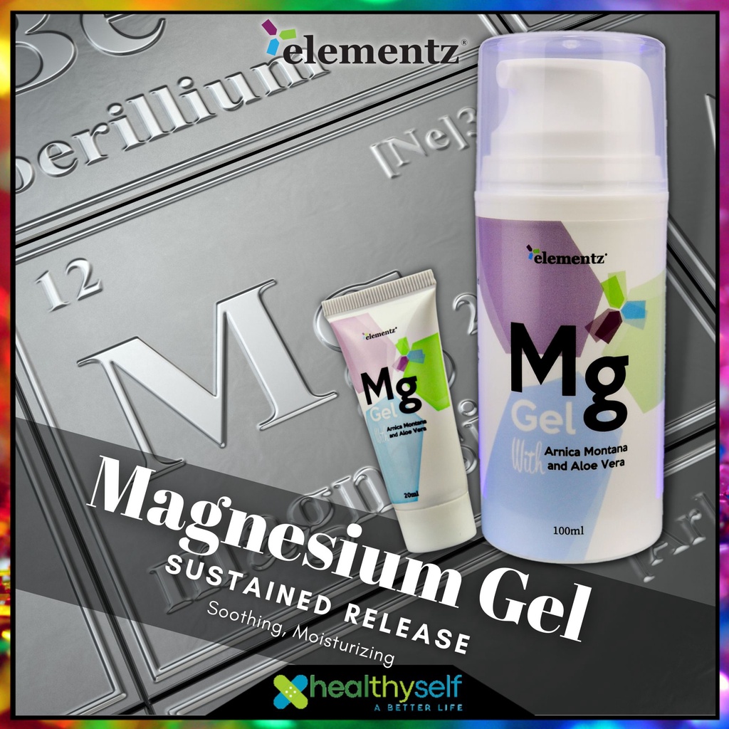 ELEMENTZ MAGNESIUM GEL Zechasteine ภายใน® น้ํามันแมกนีเซียม, Arnica Montana และว่านหางจระเข้