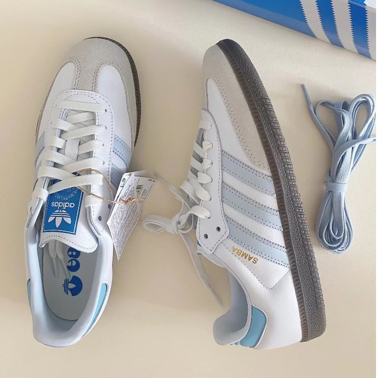 [ADIDAS] Samba OG (Sky Blue, Navy, Green) Sneaker 100% Genuine