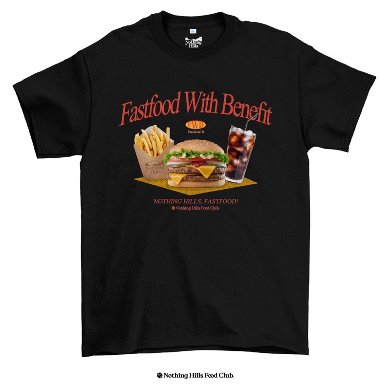 【NEW】 เสื้อยืดลาย FWB 🍔🍟🥤Clic Cotton Unisex by