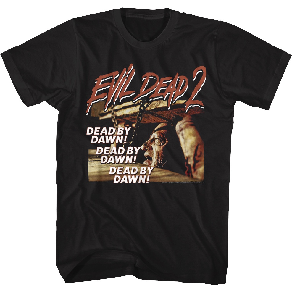 มีหลายสี Dead By Dawn Evil Dead T-Shirt เสื้อยืดชาย เสือยืดผู้ชาย
