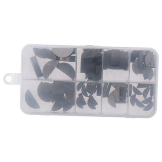 POPULAR 80 ชิ้น Keyway Assortment, ครึ่งวงกลม Universal Freewheel, Half Round Key Assortment Kit Key Assortment สําหรับ Fasteners Mechanical Industry