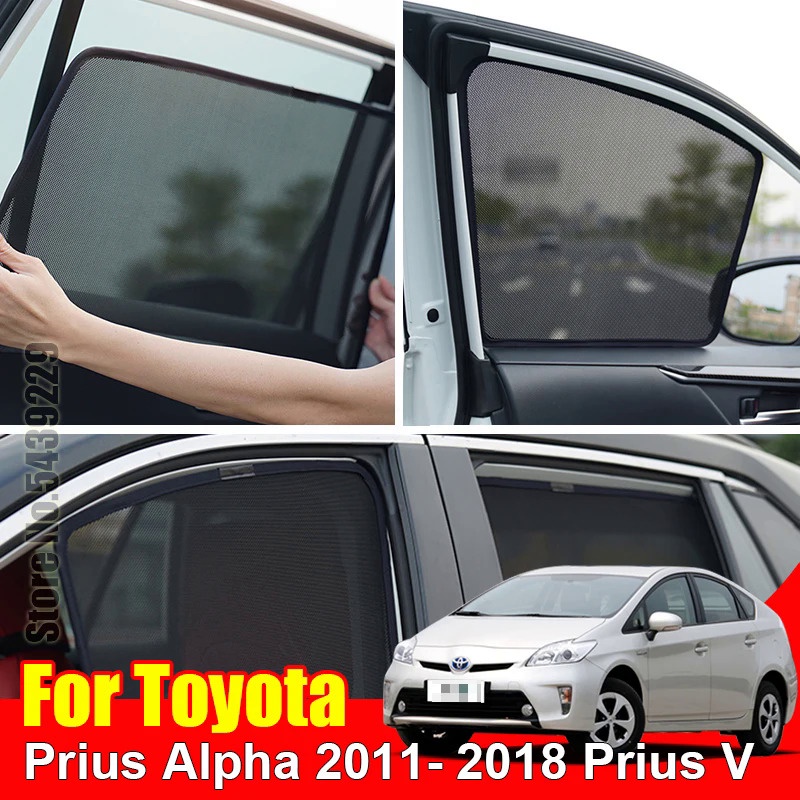 ม่านบังแดดรถยนต์ แบบตาข่าย สําหรับ Toyota Prius Alpha 2011- 2018 Prius V