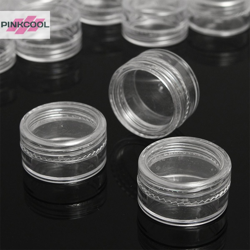Pinkcool กระปุกใส ขนาดเล็ก สําหรับใส่ครีม เครื่องสําอาง 50 ชิ้น