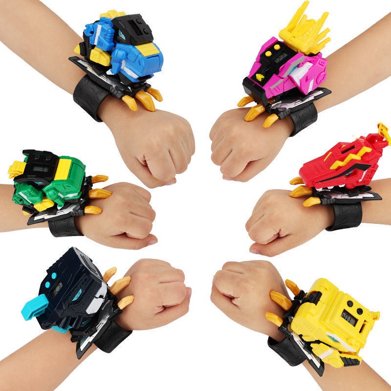 นาฬิกาข้อมือ หุ่นยนต์ไดโนเสาร์ ขนาดเล็ก ของเล่นสําหรับเด็กผู้ชาย