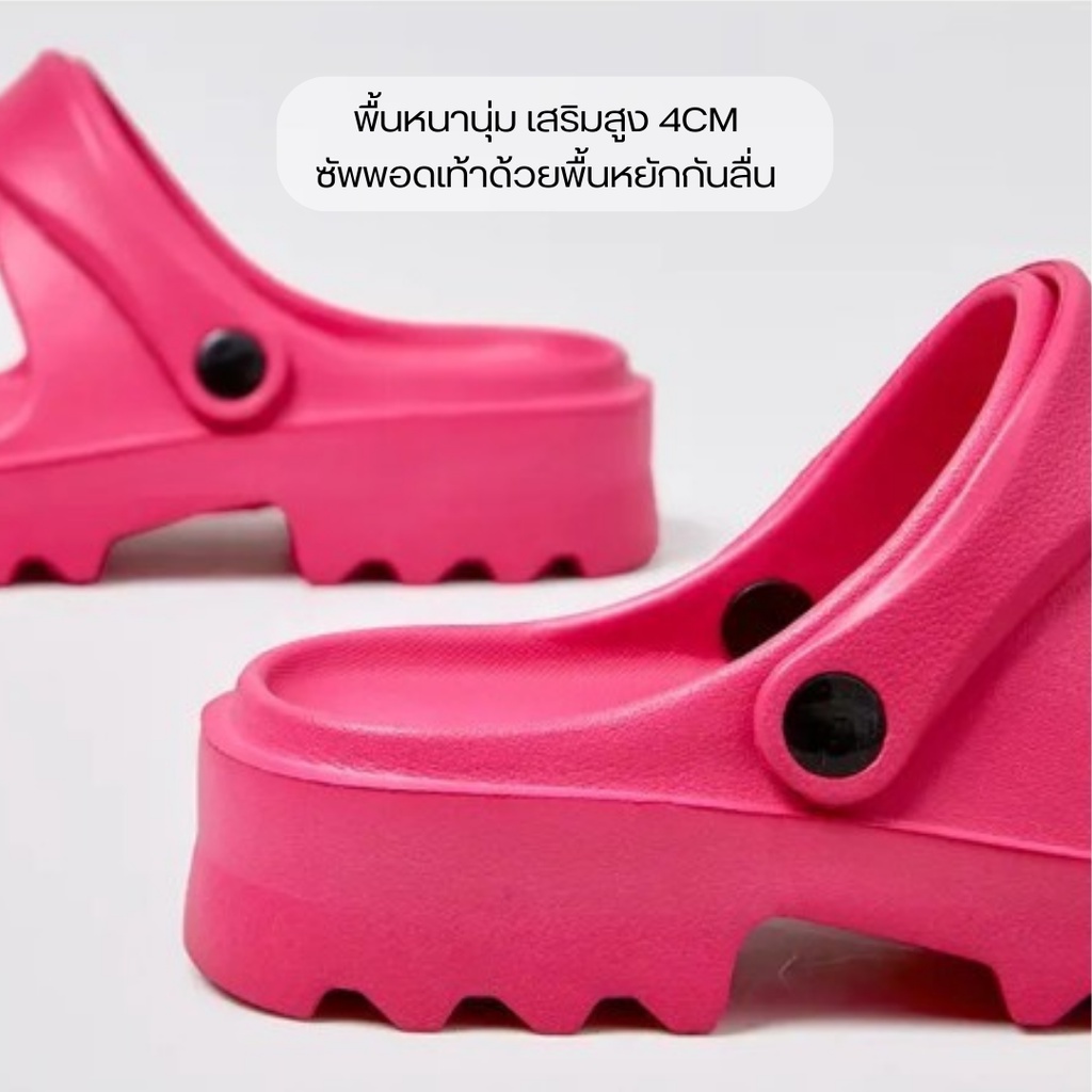 Triple X รองเท้าสายคาดรุ่นใหม่ 2024 สีแคนดี้ พื้นสูง 4CM เบามาก ใส่สบาย พร้อมส่งจาก กทม สวมใส่สบาย ทนต่อการสึกหรอ