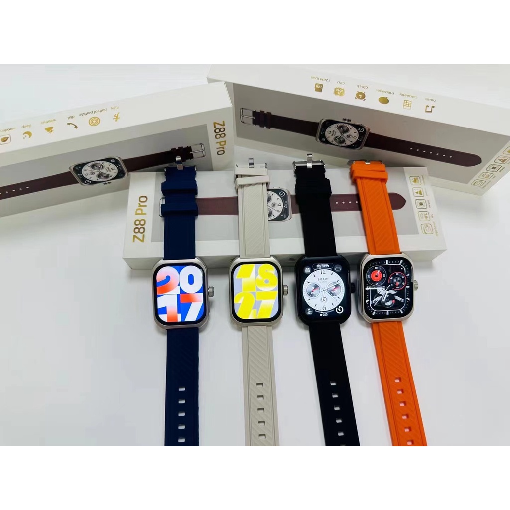 Huaqiang North New Z88pro นาฬิกาข้อมือสมาร์ทวอทช์ เชื่อมต่อบลูทูธ หน้าจอโค้ง สําหรับเล่นกีฬา
