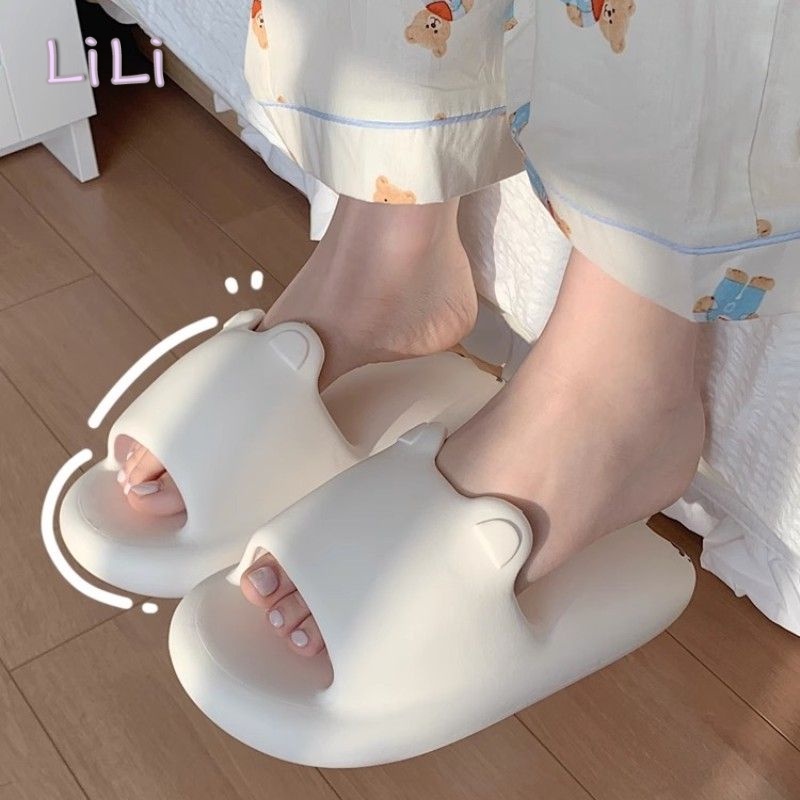 รองเท้าแตะ พื้นนิ่ม ดูดซับแรงกระแทก สวมใส่สบาย เหมาะกับใส่ในห้องน้ํา แฟชั่นสําหรับผู้หญิง