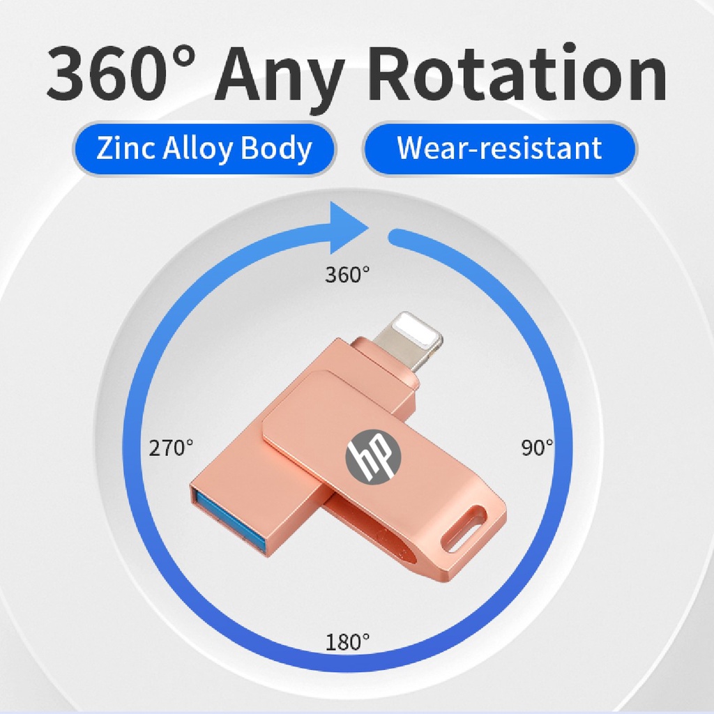 แฟลชไดรฟ์ OTG 2TB 2 in 1 USB 3.0 สําหรับ Iphone 256GB 128GB 64GB 32GB 16GB สําหรับ i O S