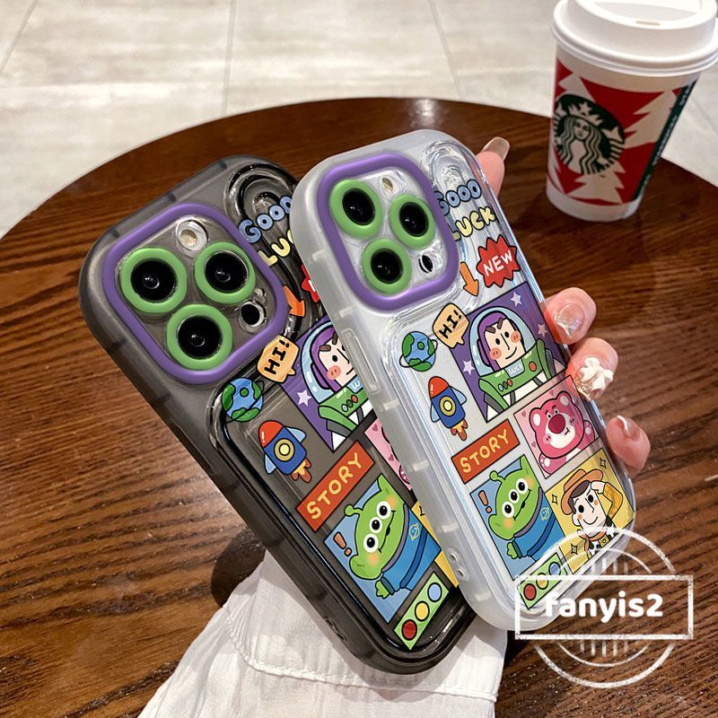 เคสซิลิโคนนิ่ม แบบใส ลายการ์ตูน Toy Story กันตก สําหรับ iPhone 11 15 Xr 14 13 12 Pro Max 8 7 6 6s Plus SE 2020 Xs Max