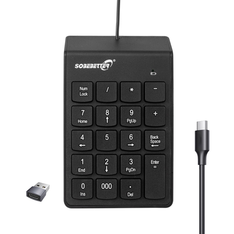KIN 19 คีย์ USB Type C USB แป้นพิมพ์ตัวเลขเครื่องกลจํานวนแผ่นแป้นพิมพ์สําหรับแล็ปท็อป