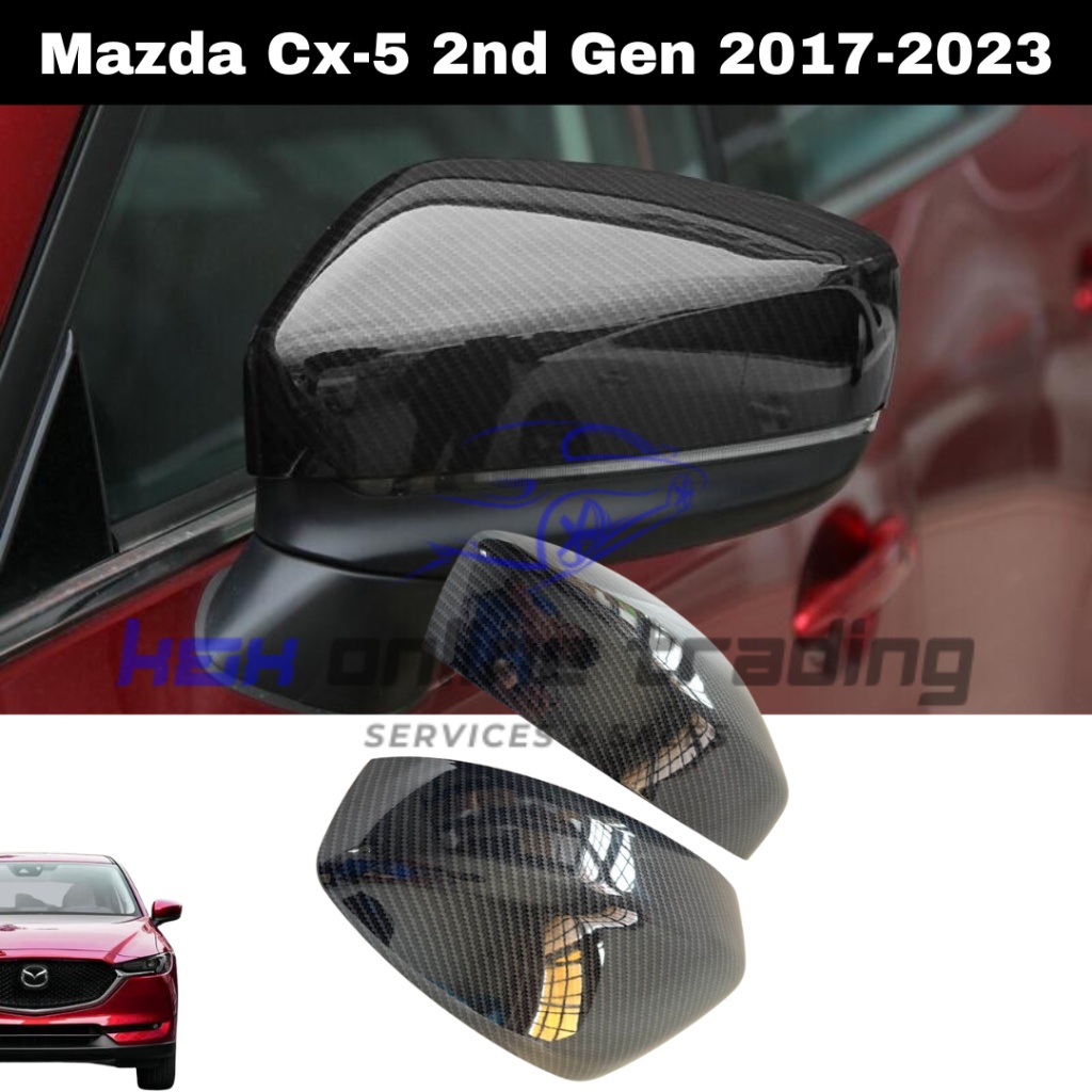 Mazda CX5(KF) Cx-5 2nd Gen 2017-2025 Carbon Trim กระจกมองข้างฝาครอบตกแต่งกระจกมองข้าง