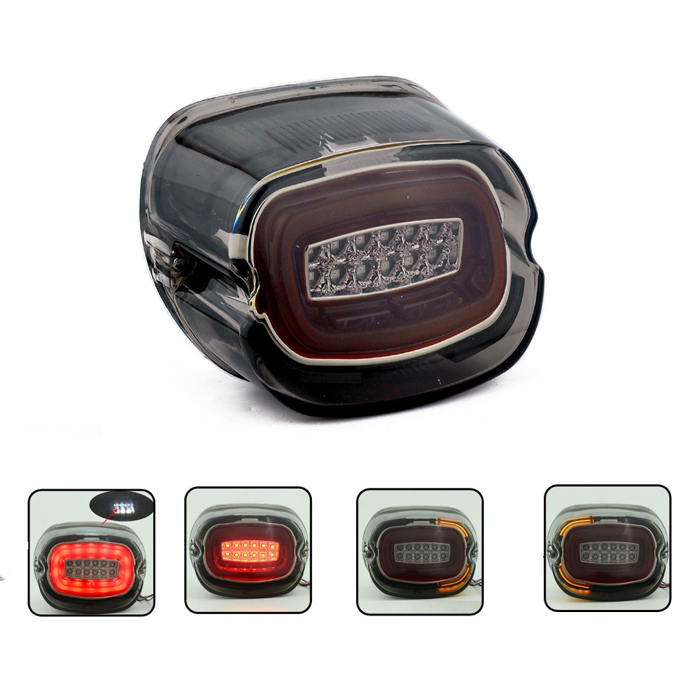 ไฟท้ายรถจักรยานยนต์ LED สําหรับ Harley Softail Dyna Touring Sportster XL 883 1200