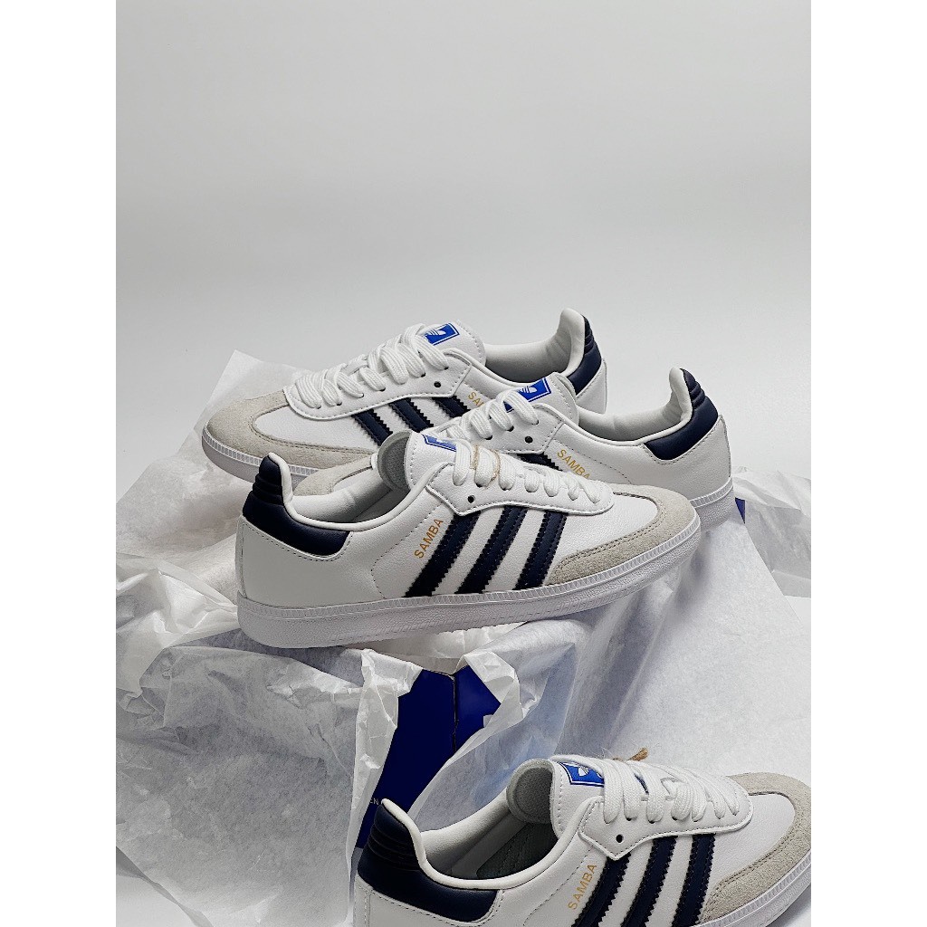 Adidas Samba Classic white/black, Adidas Samba Classic รองเท้าผ้าใบลําลอง สําหรับผู้ชาย ผู้หญิง แฟช