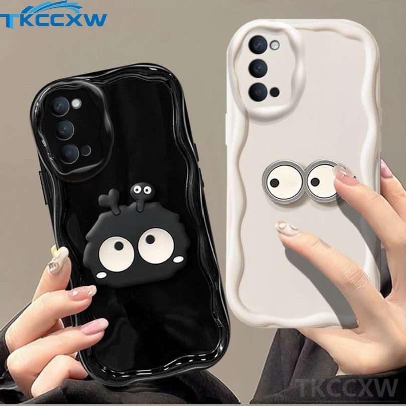 เคสโทรศัพท์มือถือนิ่ม ขอบโค้ง ลายการ์ตูนดวงตาน่ารัก 3D แวววาว สําหรับ Realme GT2 GT5 GT3 GT Neo 2T 3 5 SE GT Neo Flash GT Master Edition