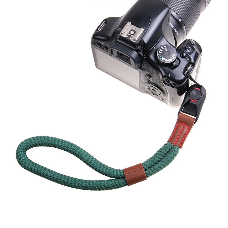 【3C】สายคล้องข้อมือ แบบถัก ปรับได้ สําหรับกล้องดิจิทัล