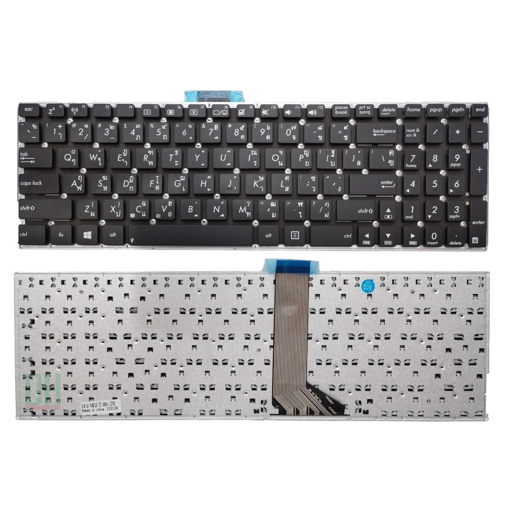 แป้นพิมพ์ คีย์บอร์ดโน๊ตบุ๊ค ASUS K556U Laptop Keyboard Serie สีขาว