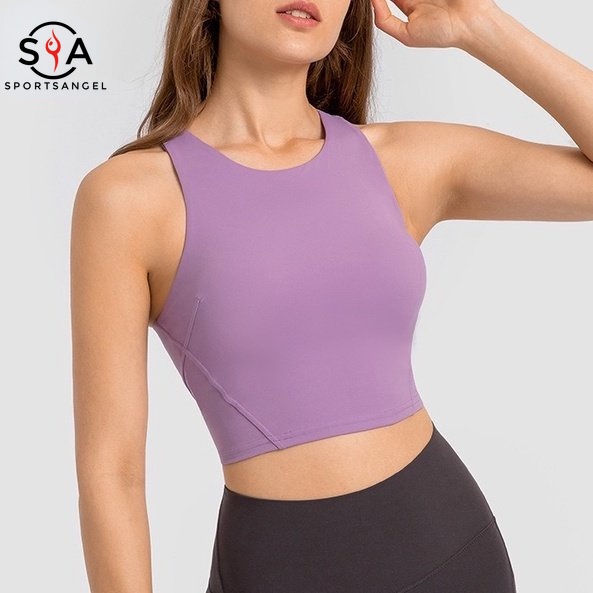 【Sportsangel】[Padded] ชุดชั้นในสปอร์ตบรา แฟชั่นสําหรับเล่นกีฬา โยคะ