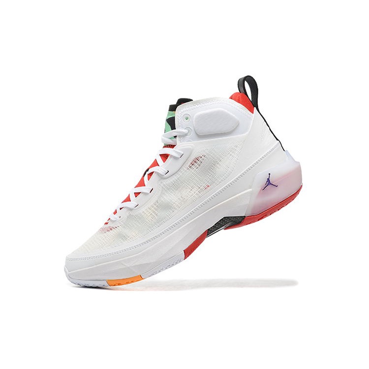 ReadyStock Men's Air Jordan XIII 37 AJ37 White red Sport Basketball Shoes แฟชั่น