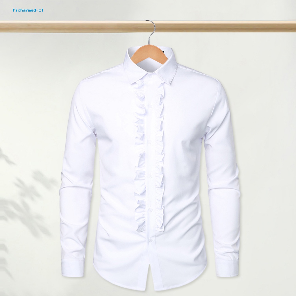 Fc* เสื้อเชิ้ตทักซิโด้ แบบนิ่ม ระบายอากาศ ทนทาน สไตล์เรโทร สําหรับผู้ชาย