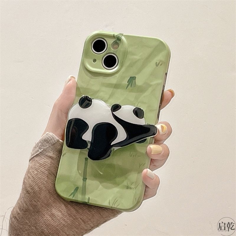 เคสโทรศัพท์มือถือ ลายแพนด้า ปีใหม่จีน มังกรน่ารัก สีเขียว สําหรับ Iphone Apple 14promax 13 11 14