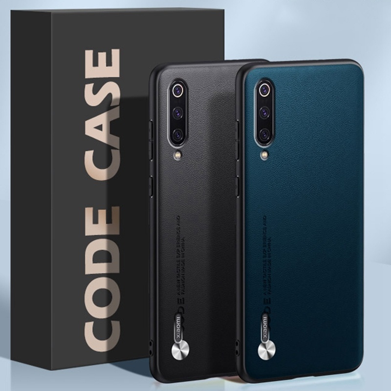 สําหรับ Xiaomi Mi 9 / 9 Lite / 9 SE แฟชั่น หนัง พื้นผิว ฝาหลัง นิ่ม TPU กรอบ เคสป้องกัน