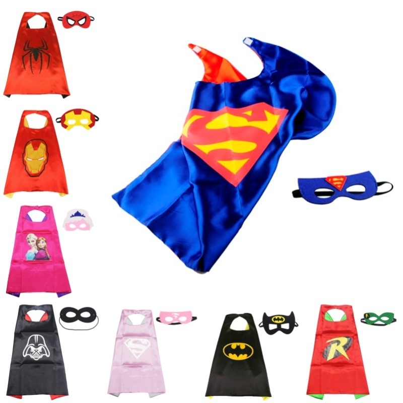 ชุดคอสเพลย์ ซูเปอร์ฮีโร่ ไอรอนแมน กัปตันอเมริกา ซูเปอร์แมน และหน้ากาก สําหรับเด็กผู้ชาย ใส่ไปปาร์ตี้ฮาโลวีน