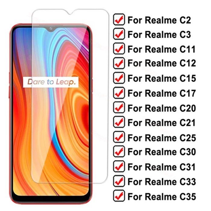 TEMPERED GLASS REALME C11 C15 C20 C21 C25 C30 CLEAR 9H คุณภาพสูง - Realme C11 HSTGC