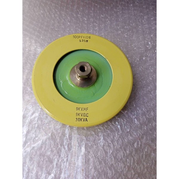Capacitor/High Frequency 500PF 9KV.HF 9KVdc 30KVA +-10% Capacitor คาปาซิเตอร์ความถี่สูง ไฮโวลท์ แบบเ
