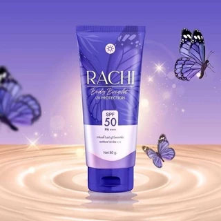 กันแดดราชิทาตัว Rachi Body Bright UV Protection SPF50 PA+++ กันแดดราชิบอดี้ 80 ml.