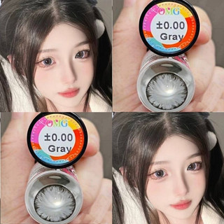 บิ๊กอาย รุ่นขายดีOh soul สีเทา-น้ำตาล ตาโต ลายสวยๆๆแถมตลับทุกคู่จ้า