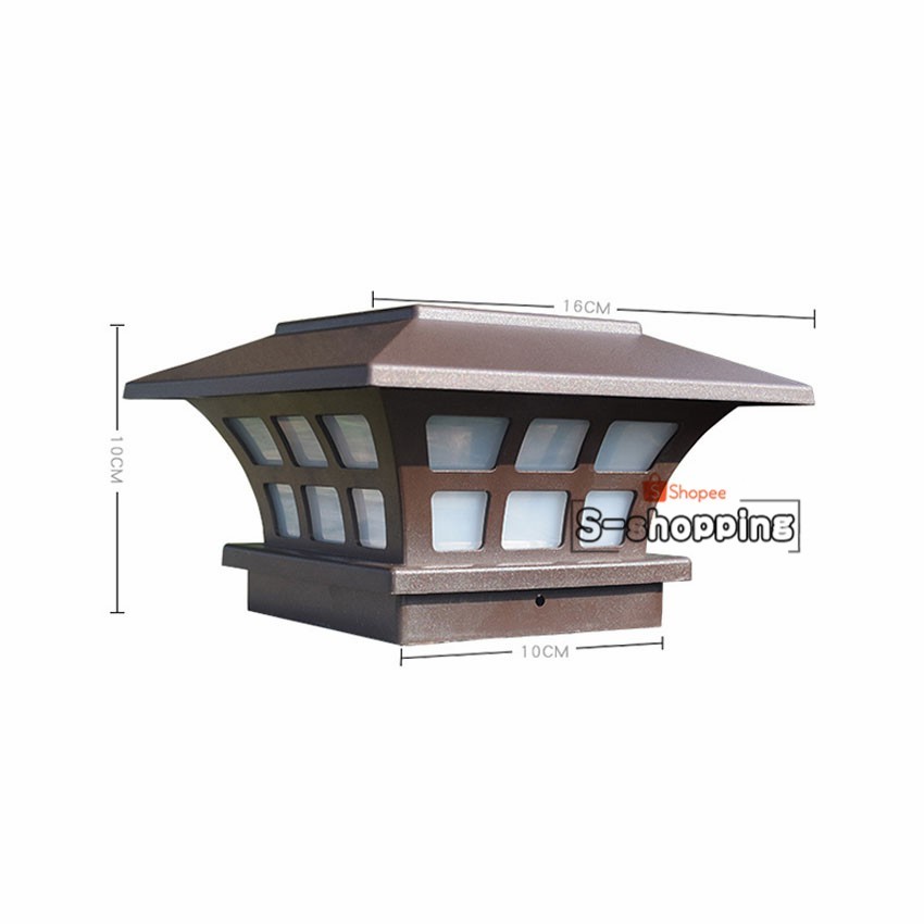 Solar LG22  ไฟเหลือง  โคมไฟหัวเสา Solar light 1LED  *