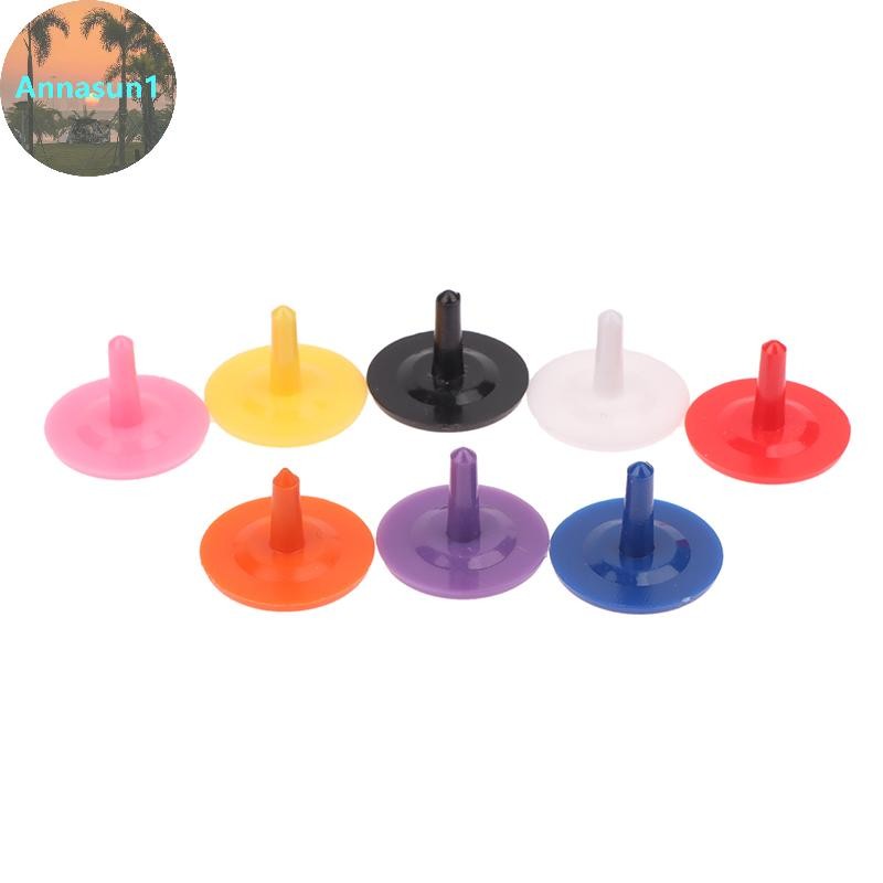 Annasun 20 ชิ้นคละสี Golf Mark แบบพกพาทรงกลมพลาสติกตําแหน่งกอล์ฟอุปกรณ์เครื่องหมายสําหรับนักกอล์ฟ TH