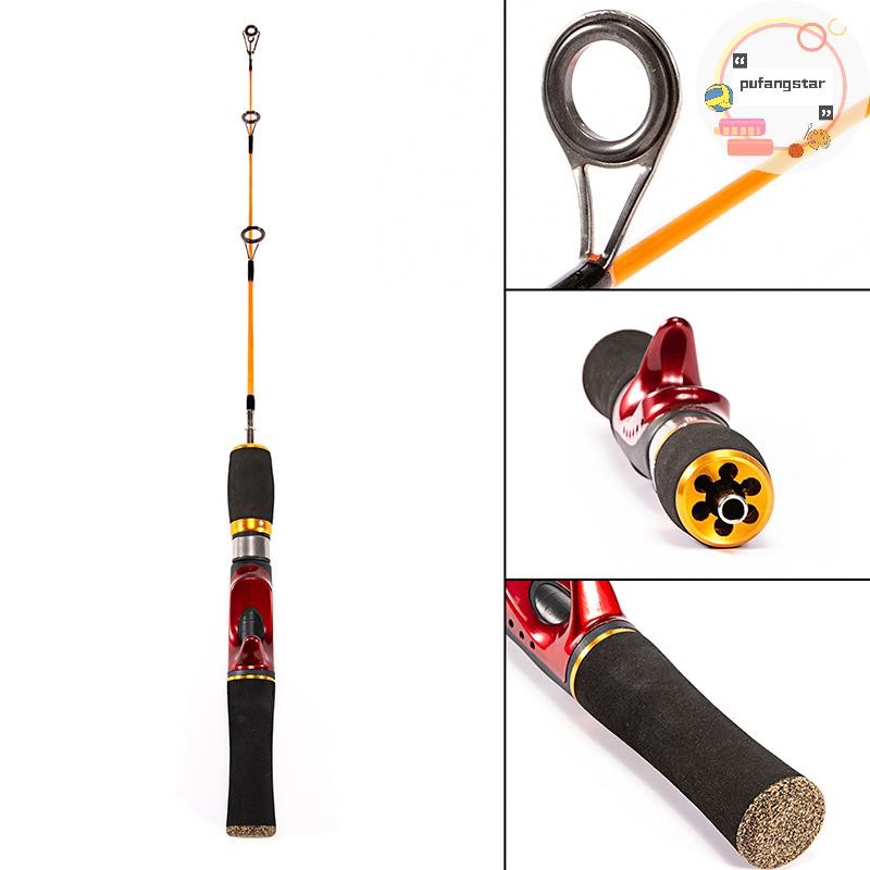 Pufangstar Ice Fishing Rod เคล็ดลับคู่ฤดูหนาวเบ็ดตกปลาชุด Spinning Pole Fishing Tackle TH