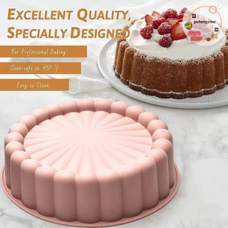 Pufangstar ซิลิโคนรอบถาดอบเค้ก Charlotte ถาดอบฟองน้ํา Flan แม่พิมพ์ Shortcake ถาดอบครัวซิลิโคน Mould TH