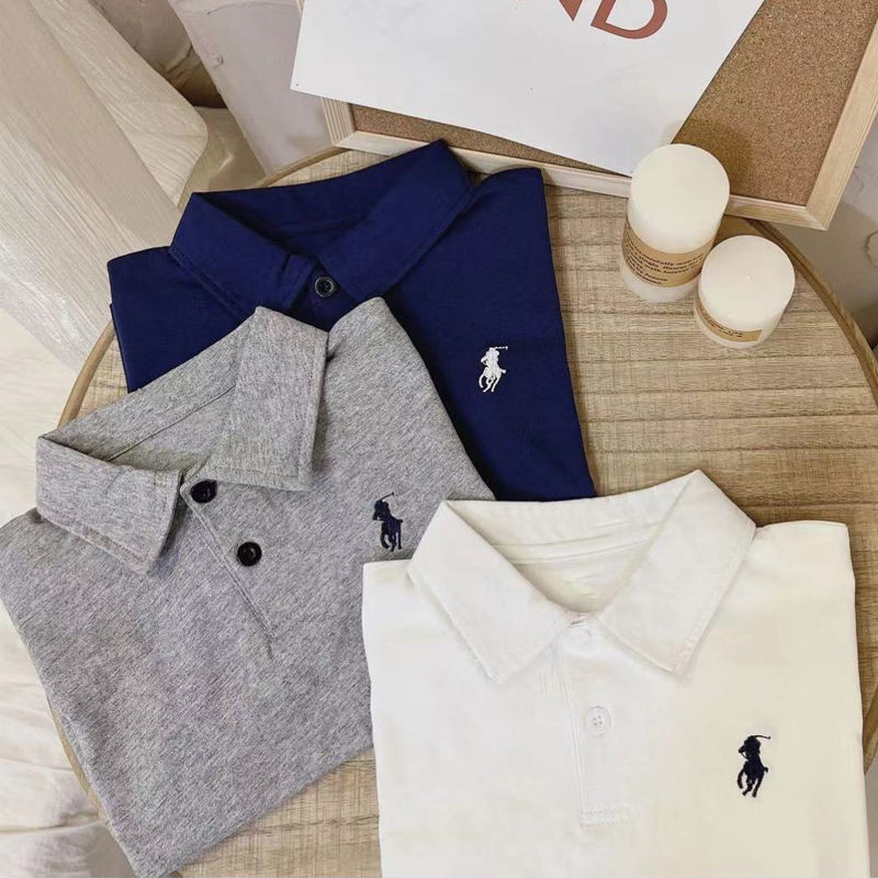 Kid Polo Shirt(7-50kg) Cotton Collar Short Sleeves Tops Fashion เย็บปักถักร้อยเสื้อผ้า Unisex Summer Simple Wear ราคา ถูกที่สุด ดีลบีเคเค แกลเลอรีภาพที่ 2