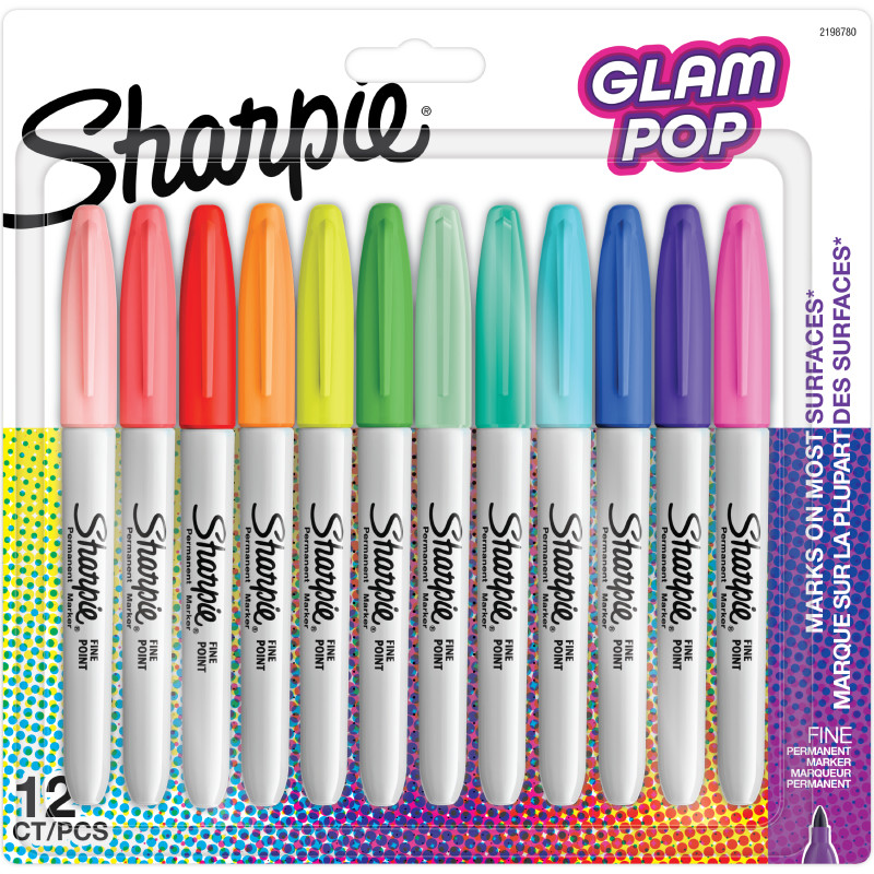 SHARPIE ปากกามาร์คเกอร์ GLAM POP 1.0มม. คละสี(แพ็ค12)